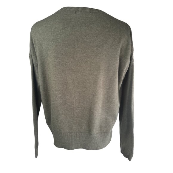 2/$30 Baci Womens M/L Olive Green Lightweight Knit Sweater Made In Italy - Picture 3 of 14